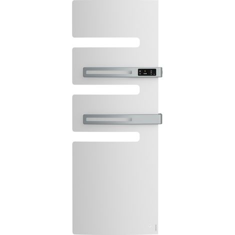 Atlantic – Sèche-serviettes soufflant 1750W – Soufflerie 1000W pour montée rapide en température – Mât à droite – Design galbé (1/7)