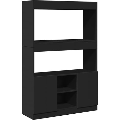 Maison Exclusive - Credenza Nera 92x33x140 cm in Legno Multistrato