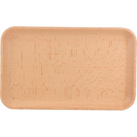 Plateau rectangulaire en bois pour tasse à thé, porte-soucoupe à café, vaisselle de service pour collations (1/5)