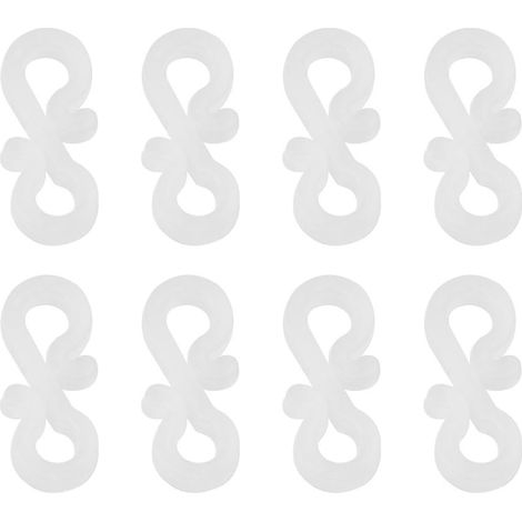 Lot de 30 crochets de gouttière pour lumières extérieures, clips en S en plastique pour suspendre des ficelles, des stalactites et des rideaux, décorations résistantes aux intempéries (1/5)