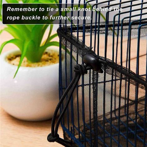 6 Pièces Couverture de Cage à Oiseaux Réglable Attrape-Plumes de Graines Universel Cage à Oiseaux Nylon Maille Filet Couverture Douce Aérée