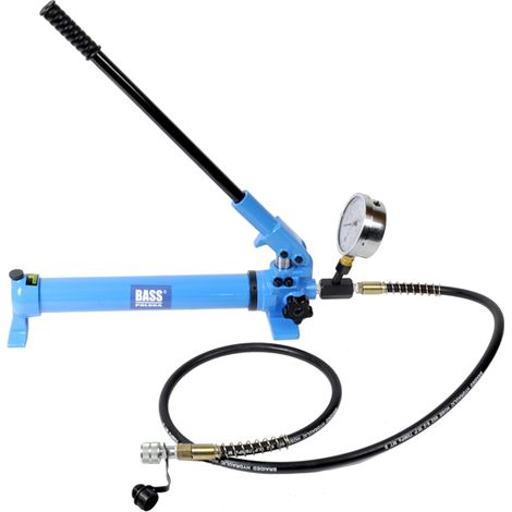 Pompe hydraulique pour vérins 700 bars, manomètre (1/3)