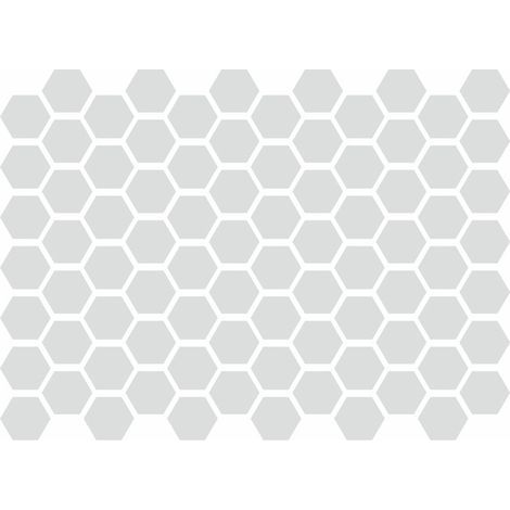 CCYKXA Set of 1 Reflective Sticker, Black, for Helmet, Reflectors for Bicycle, Scooter, Stroller (Hexagon), White (1/5)
