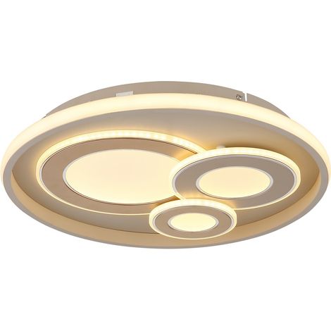 LED Deckenlampe Deckenleuchte Wohnzimmerlampe CCT-Switch sandfarben D 42 cm (1/5)