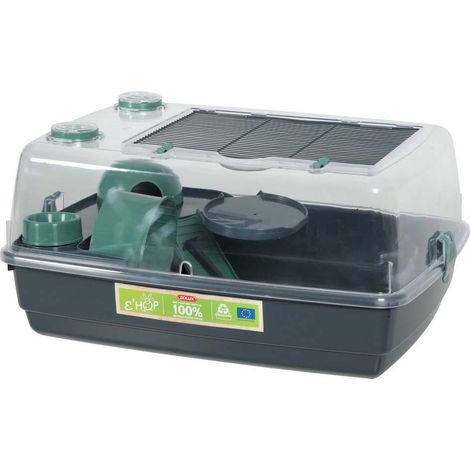 Zolux Ehop Jaula Verde para Hámster Ecológica y Confortable