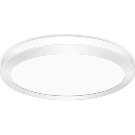 Plafonnier LED, Lampe Plafond 24W 1800LM Lampe de Plafond LED Moderne Mince Rond Blanc Naturel 4200K Applicable à Salle de Chambre, Cuisine, Salon, Balcon, Couloir (1/5)