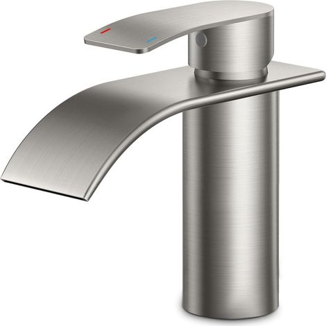 Wasserhahn Wasserfall Einhebel Bad Auslaufh&xF6he 80mm Edelstahl (1/5)