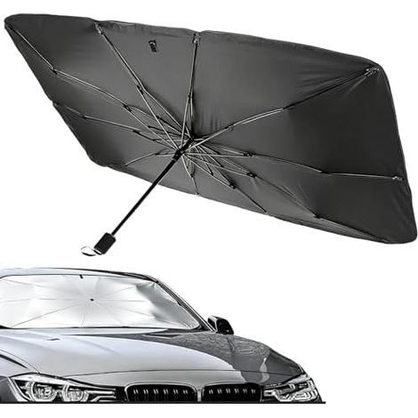 Pare Soleil Voiture Pare Brise Avant, Parapluie Pare Soleil Voiture Pliable, Pare-Soleils Auto Anti-UV Thermique, pour la Plupart des Modèles (1/5)