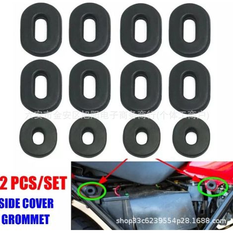 12pcs of rubber gaskets for Honda side cover panels, 17247-303-000, 83551-300-000 (1/5)