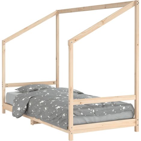vidaXL Giroletto per Bambini 90x190 cm in Legno Massello di Pino (1/5)