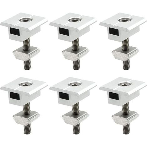 Lot de 10 Supports de Panneau Solaire Clip Central 30 Mm en Forme de T Clip de Support de Module PV RéGlable en Hauteur pour Toits de Camping-Car (1/5)