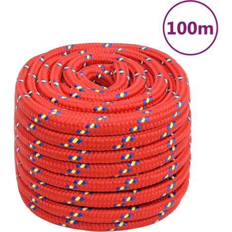 Corde de bateau rouge 20 mm 100 m polypropylène (1/5)
