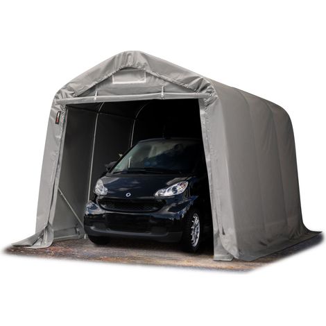 TOOLPORT Abri garage 2,4x3,6 m, PVC 550, H. 2,0 m, gris
