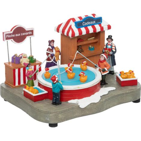 Village de Noël lumineux et animé Pêche aux canards & cadeaux - Feeric Christmas (1/3)