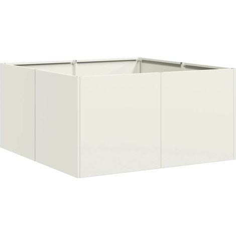 Maison Exclusive - Fioriera Bianca 80x80x40 cm in Acciaio Laminato a Freddo