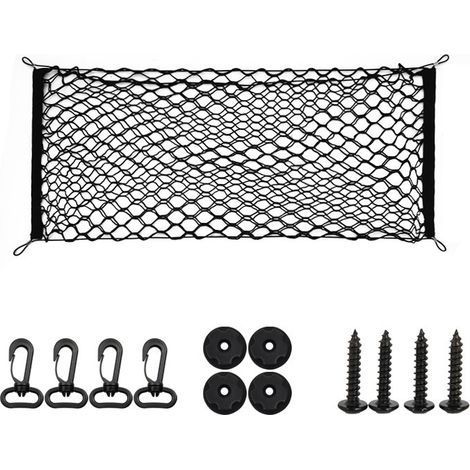 Car boot storage net, 90 x 40 cm, double layer, fits most car boot (1/5)