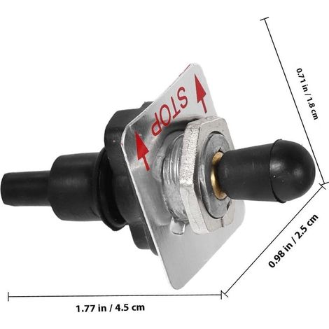 Interrupteur d'Arrêt d'Urgence pour Tronçonneuse et Débroussailleuse, Bouton de Sécurité en Acier et PP, Montage Facile, Accessoire de Remplacement pour Outils de Jardinage (1/5)
