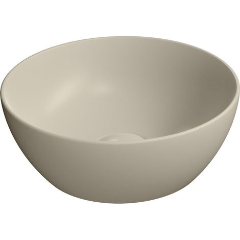 Vasque à poser PURA en céramique, dia 32cm, creta mat (1/2)