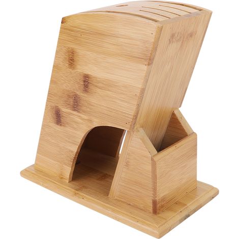 Multifunctional Bamboo Knife Holder Kitchen Utensil Storage Rack Shelf Stand (1/5)
