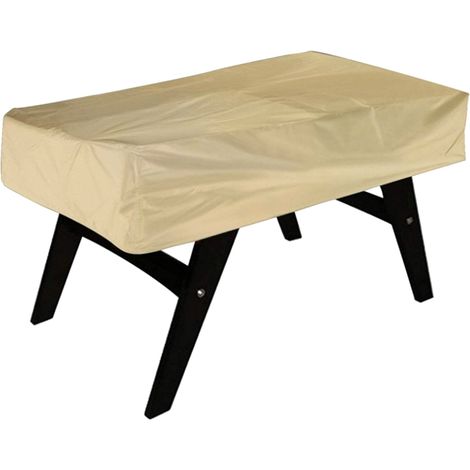 Housse de table imperméable 142x132x38cm, protection anti-poussière pour billard, accessoire mobilier beige (1/5)