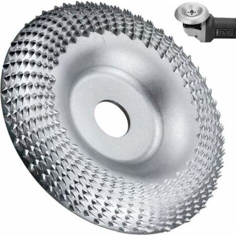 Disque Abrasif - Roue Sculpture Bois - Meuleuse Angle - Diamètre 100 mm - Trou Central 16 mm - 1 Pièce (1/5)