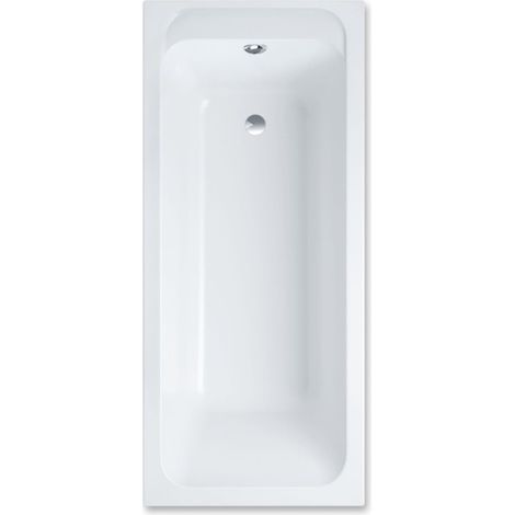 Villeroy & Boch – Baignoire simple acrylique 170 x 75 cm – Design peu encombrant – Évacuation centrée – Antidérapante avec VILBOgrip