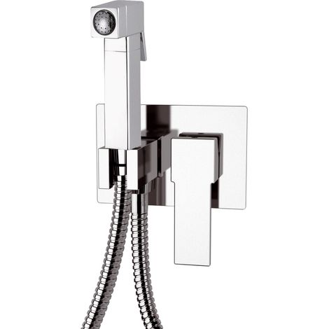 Miscelatore incasso per shut-off con doccetta shut-off , supporto doccia-presa acqua e flessibile doccia. (1/3)