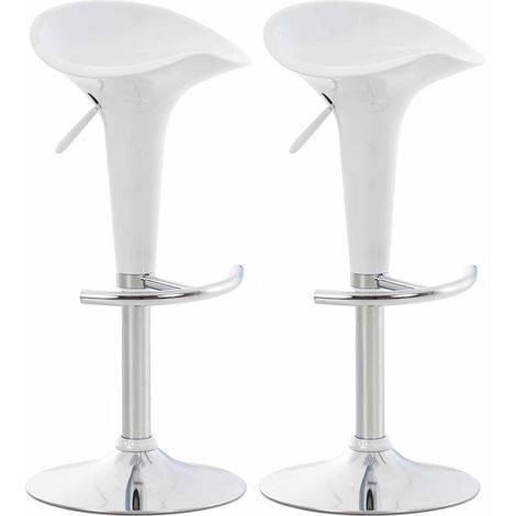 2er Set Barhocker Saddle weiß