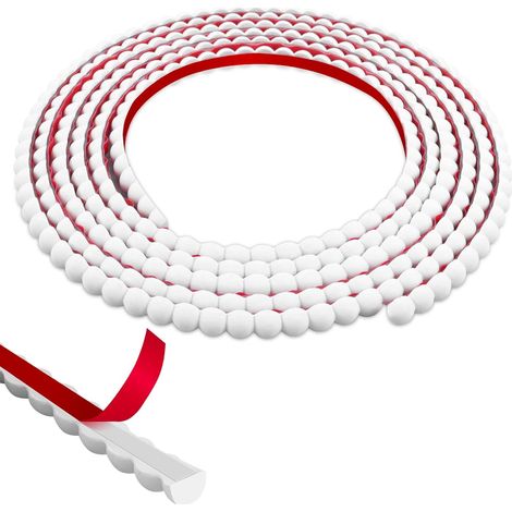 Moulure murale à décoller et à coller 3 m – Baguette en PVC flexible autocollante pour armoires de cuisine, cadres de miroir, bords de carrelage et lambris muraux, décoration d'intérieur à faire (1/5)