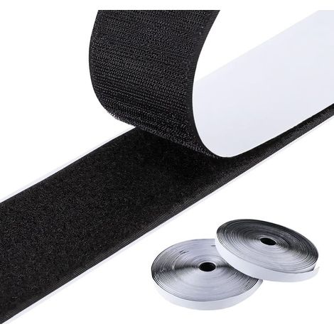 6M Self-Adhesive Hook & Loop Tape, Self-Adhesive Scratch Hook & Loop Tape for Photo Frames, Soft Magnetic Adhesive Tape, 16mm x 6M (1/5)