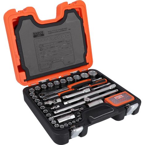 Bahco S95 95pc Socket Set with Combination Wrenches, Hex L-Keys and Bits