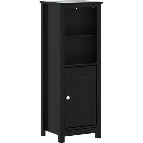 Colonne Meuble de salle de bain - noir 40x34x110 cm pin massif fr3819 - Maison La Vie (1/5)