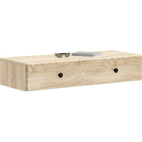 Maison Exclusive - Tavolino da Parete Laterale Rovere Sonoma 87,5 x 34,5 x 17 cm