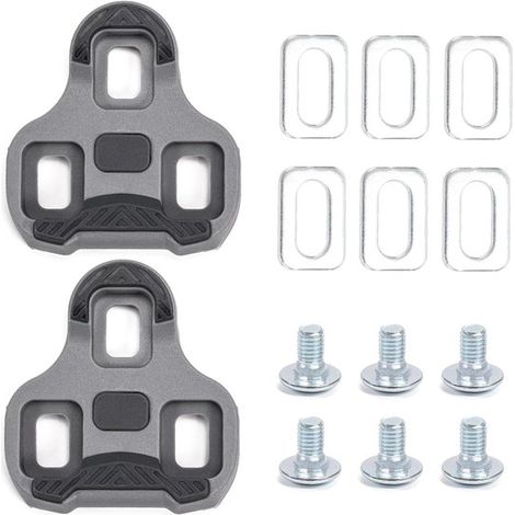 Compatibile con pedali da bicicletta, tacchette antiscivolo a 3 fori, tacchette in carbonio, compatibile con tacchette da ciclismo, pedali da mountain bike da 4,5°, kit di accessori antiscivolo per bi (1/5)