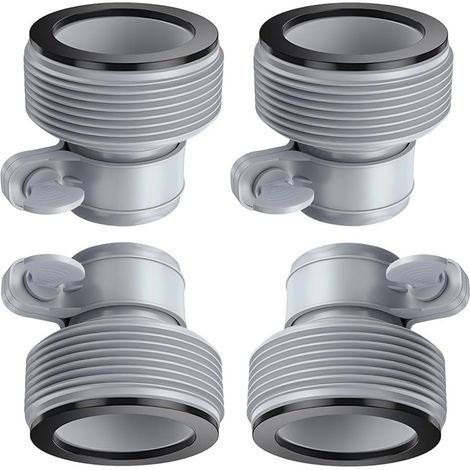 Lot de 4 adaptateurs de tuyau de piscine, connecteurs de tuyauterie pour piscine, raccord de tuyau spiralé, accessoires de piscine pour raccords de 1,5" (B)