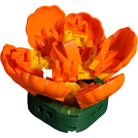 Plateau de succulentes en blocs de construction, plantes en pot, bouquet cadeau pour filles, fleurs assemblées, fleurs artificielles (1/5)
