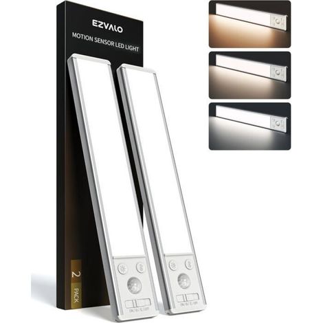 Lampe LED sous meuble - - Rechargeable USB - Détecteur de mouvement - 80 LED - Blanc froid 6500K (1/5)