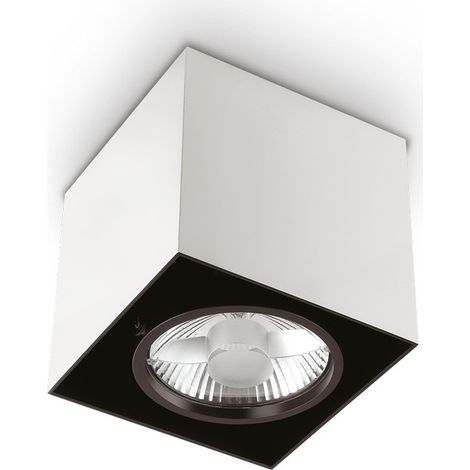 Ideal Lux Mood - 1 Light Large Square Surface Downlight Weiß, GU10 (1/2)