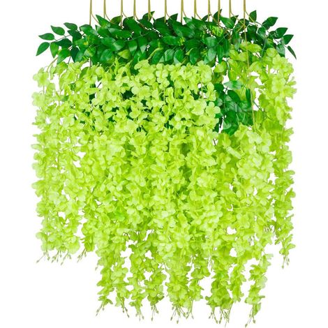 Ghirlande di fiori di glicine 12 pezzi - verde (1/5)