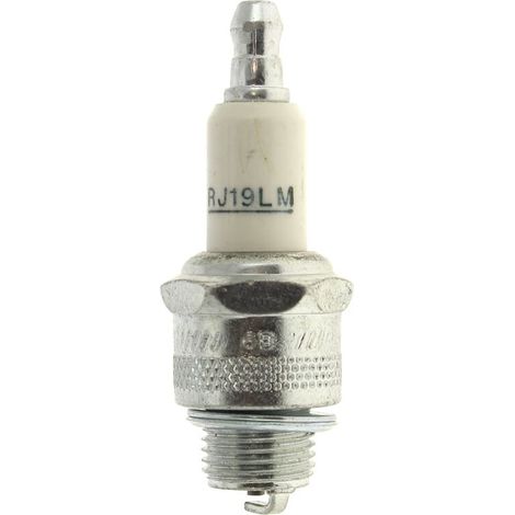 Bougie D'allumage RJ19LM - Compatible Moteurs Tondeuses À Gazon - Écartement Électrode 0,76 mm - Résistance 5 kΩ - Par 1