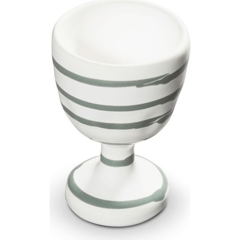 Coppetta per uova fiammata grigia in ceramica Gmundner (H 7 5cm) (1/2)