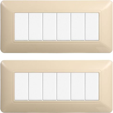 gloca Set Placche Plastica Compatibili Matix (2 Pezzi sabbia, 6 Posti) (1/4)