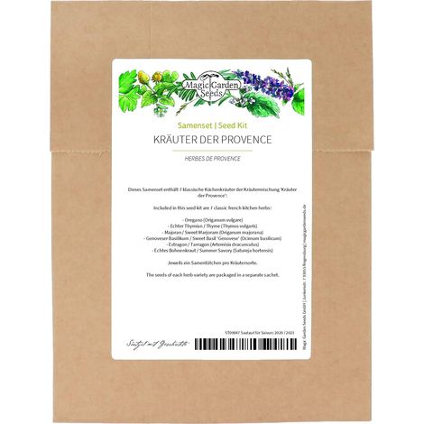 Herbes de Provence - kit de semences avec 7 variétés pour cultiver le classique mélange d'herbes de la cuisine française (1/5)