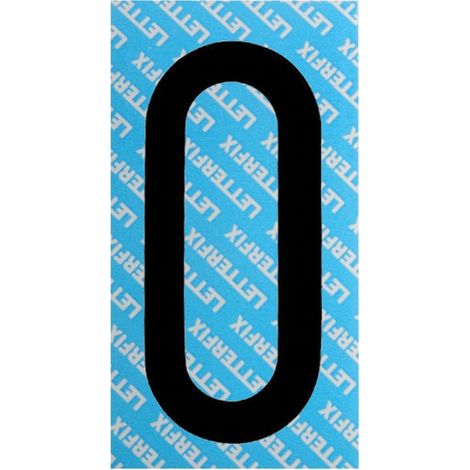 Número de adhesivo negro Serie T80 0 Letterfix