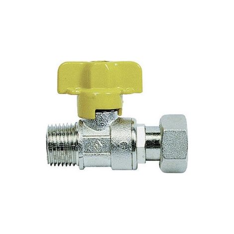 Rubinetto a sfera per gas mf con bocchettone 3/4 x 1/2