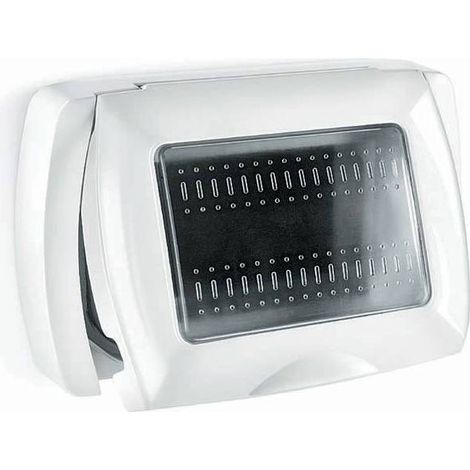 1PZ PLACCA EASY PER ESTERNO IP55 BIANCO 3P