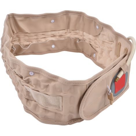 Ceinture de soutien lombaire gonflable 2 en 1 pour le traitement physique, en TPU et PU, matériau en tissu tricoté, soulageant la douleur, kaki, outil de traction (1/5)
