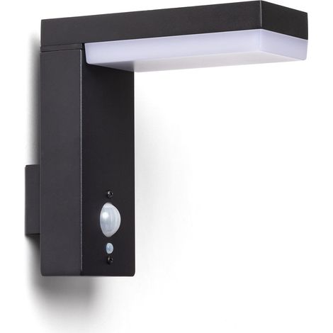 Applique Murale Extérieure Solaire LED Aluminium avec Détecteur de Mouvement Goran Noir