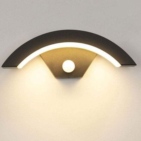 Applique murale d'extérieur 15W avec détecteur de mouvement LED 3000K Blanc chaud Applique murale d'extérieur en aluminium pour jardin/salle de bain/porche/garageLumière et éclairage / Éclairage (1/4)