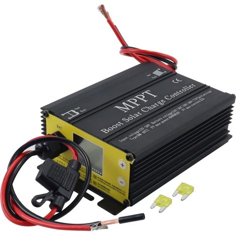 MPPT Régulateur de charge solaire boost avec affichage numérique, protection contre les surcharges et les courts-circuits, pour véhicules électriques (400 W) (1/5)